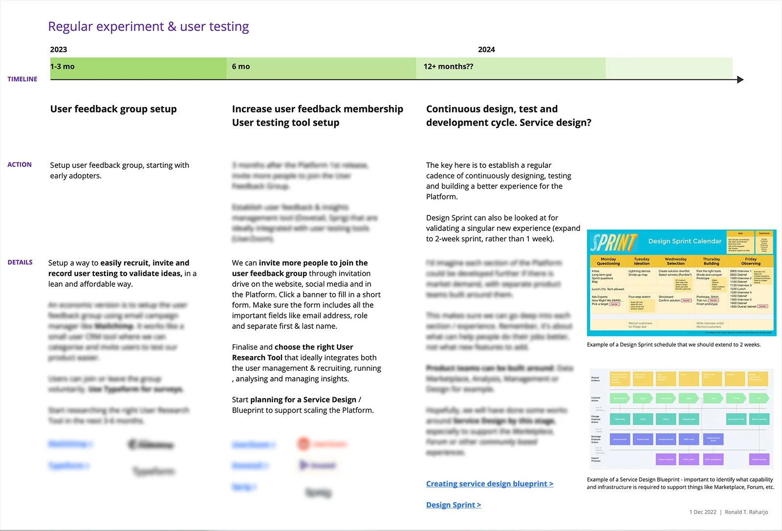 Regular experiement & user testing