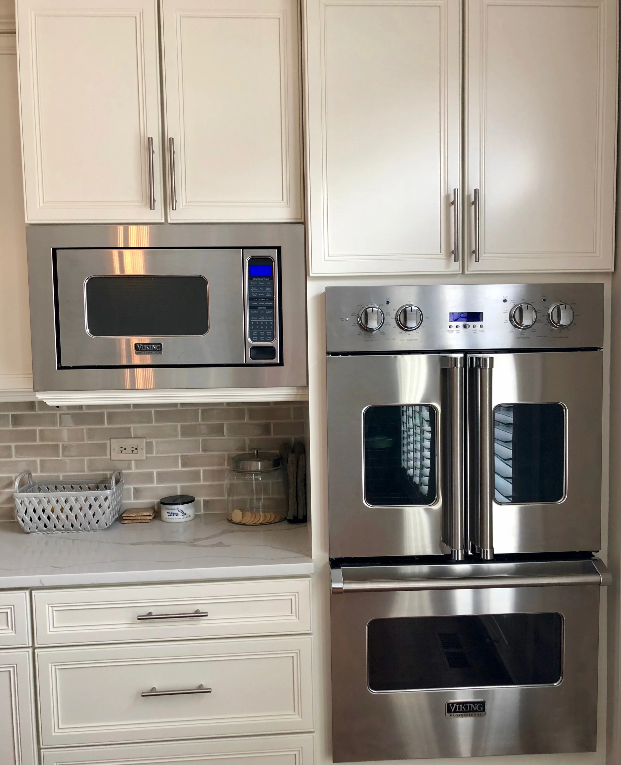 Custom trim kit for a Viking microwave, model # VMOS201SS