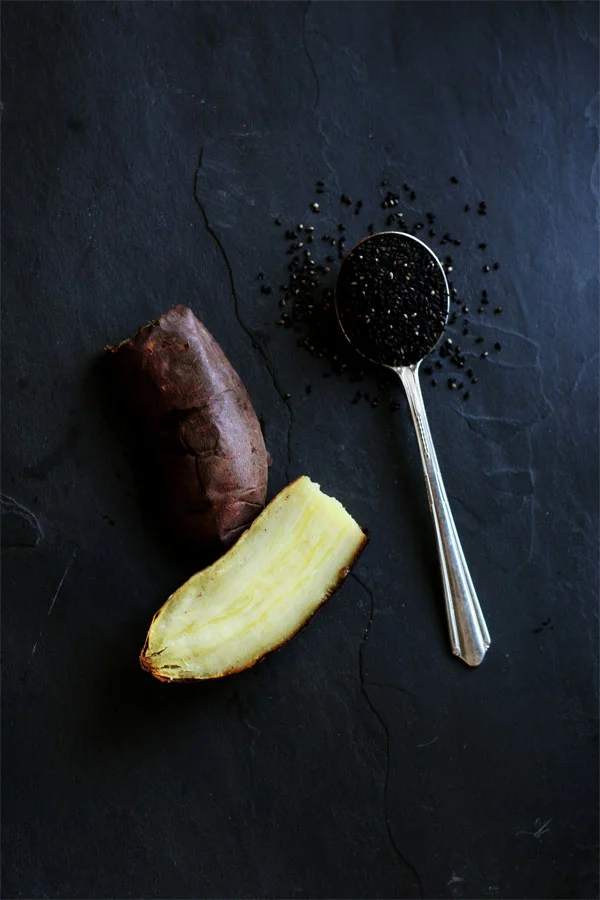  roasted sweet potato &amp; black sesame for bread project 