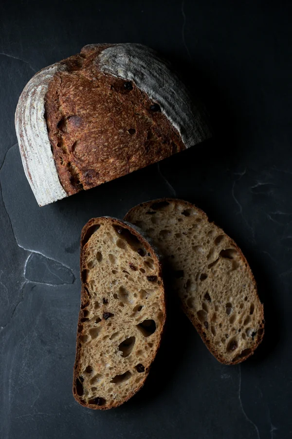  organic currant bread with organic raisin yeast 
