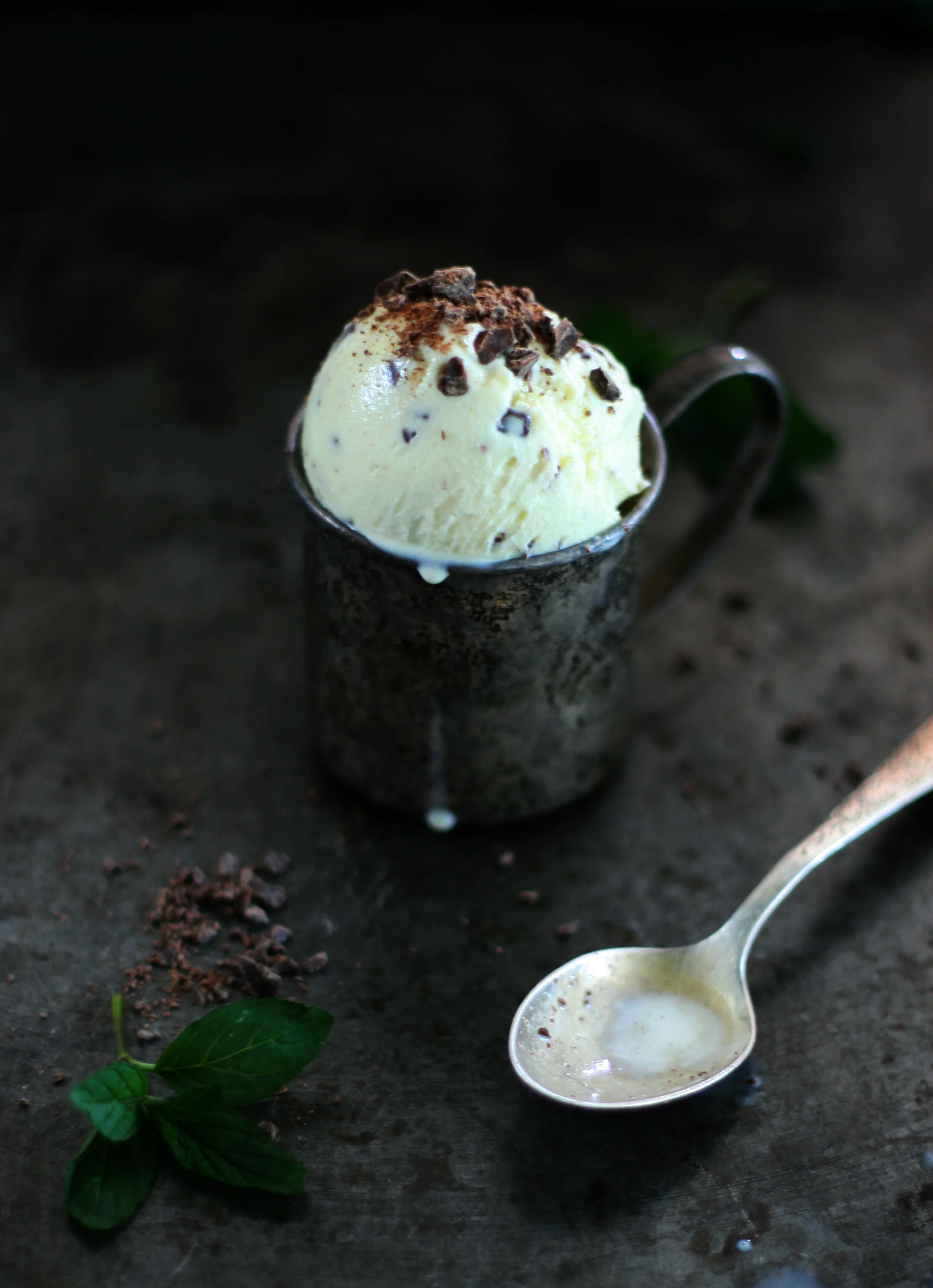 mint chocolate stracciatella gelato