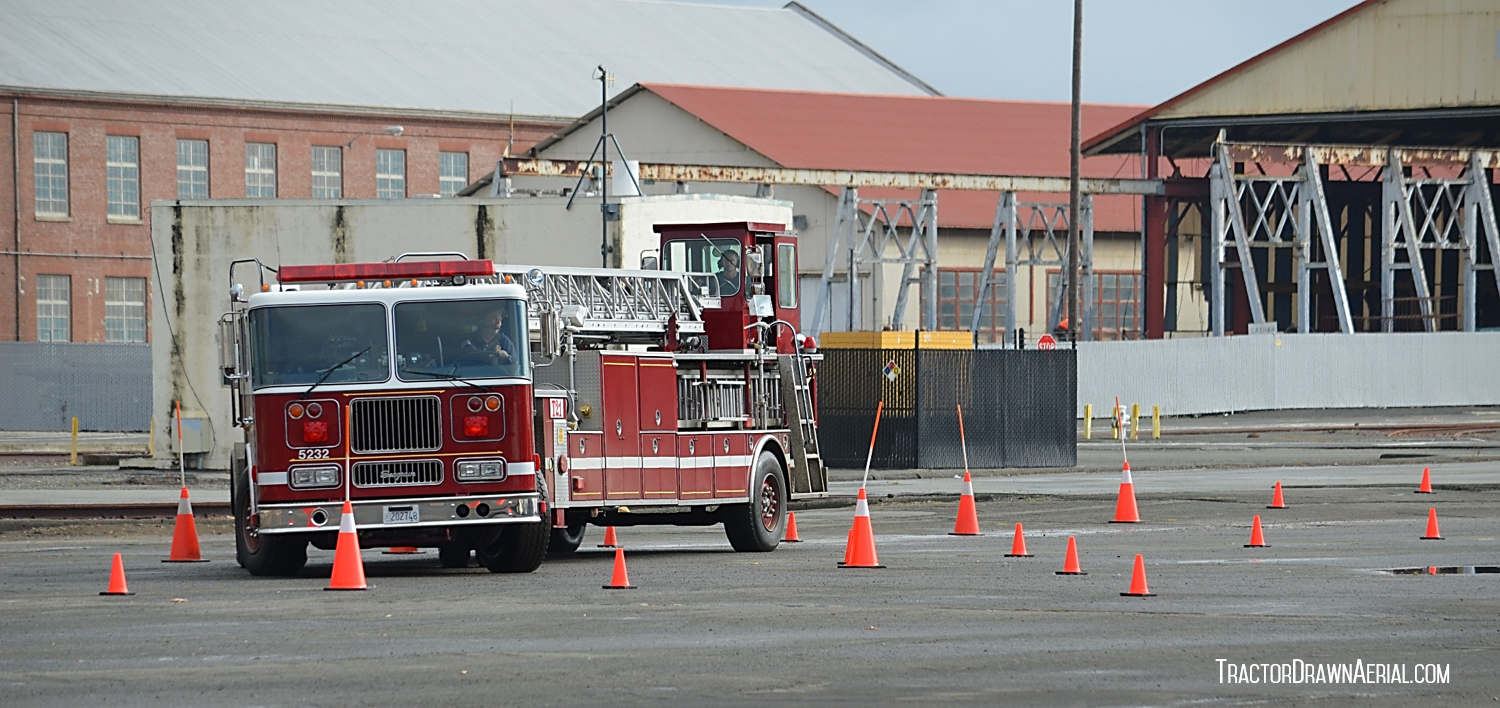 Training Photos — tractor drawn aerial