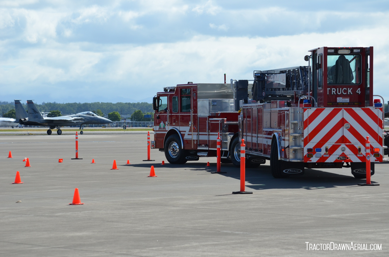 Training Photos — tractor drawn aerial