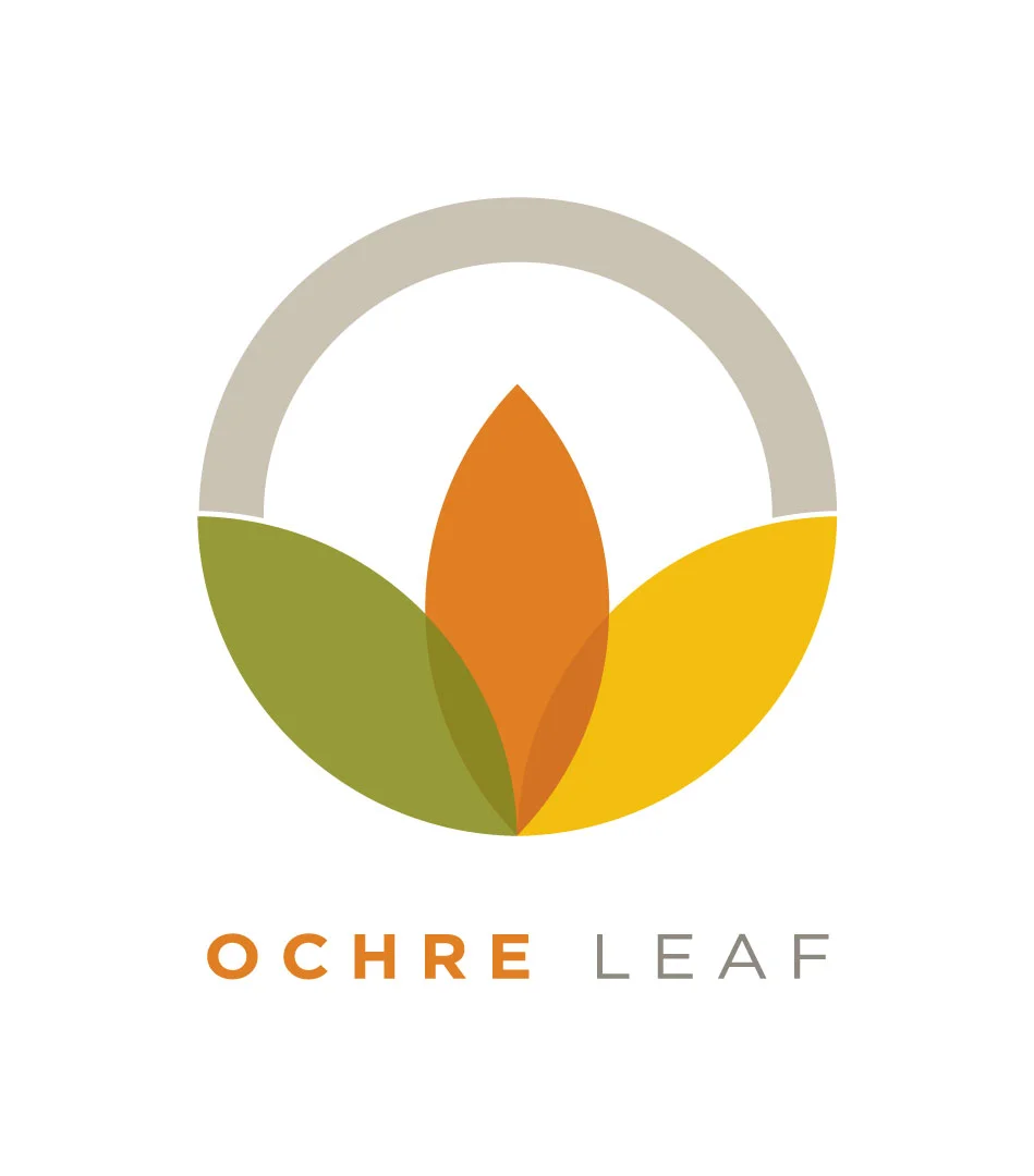   Ochre Leaf Logo   Branding and Identity created for Ochre Leaf tea. A tea company based in Orange County that sells affordable quality tea from Darjeeling.&nbsp; 