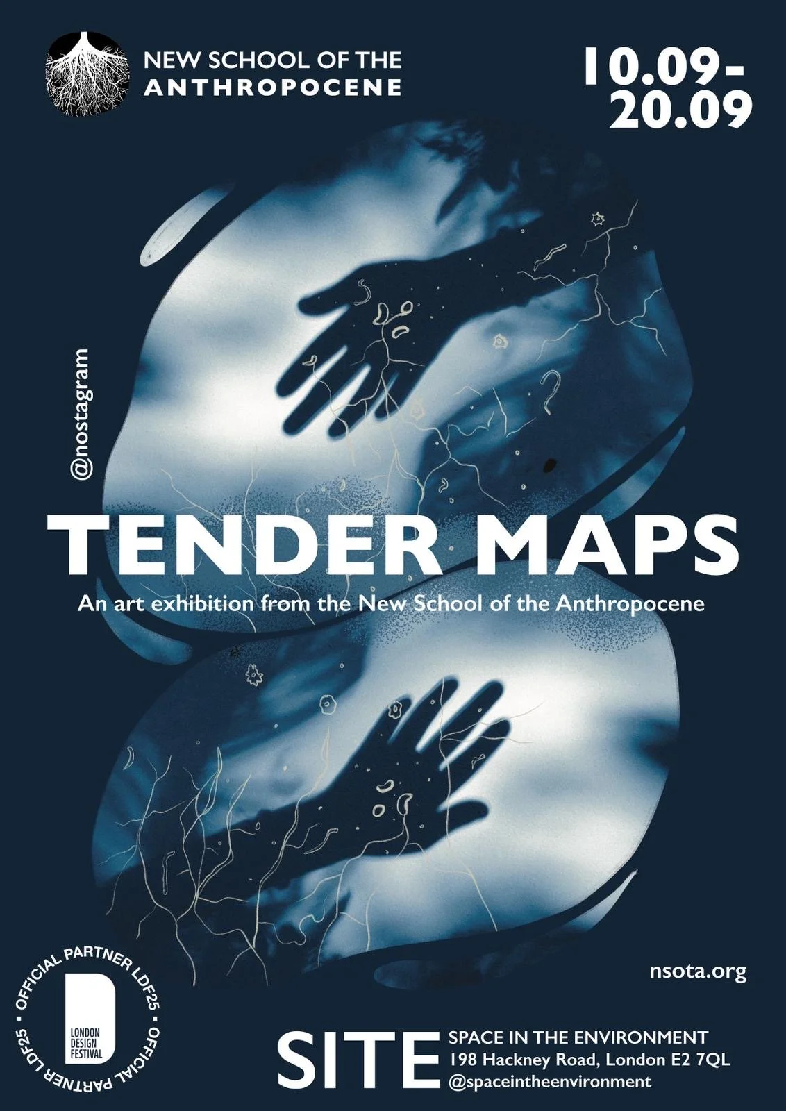 Tender maps exhibition poster, 2025