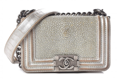 Chanel Metallic Stingray Mini Boy