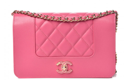 Chanel Vintage Mademoiselle Lock Flap Bag Leather Small Black 2253721