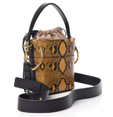 Chloe Python Mini Bucket Bag