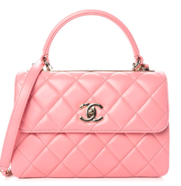 CHANEL, Bags, Chanel Pink Orange Multicolor Python Snakeskin 9s Cc Logo  Top Handle Flap Bag