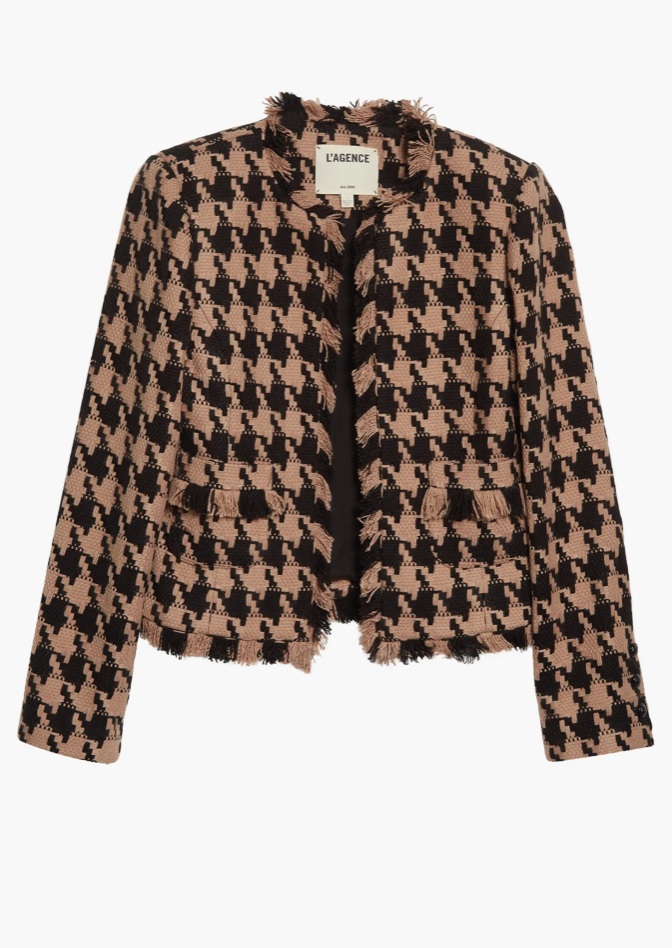 L'Agence Houndstooth Blazer