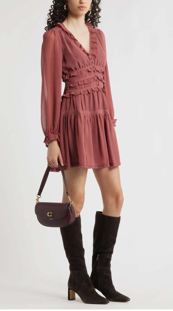Chelsea28 Ruffle Trim Minidress