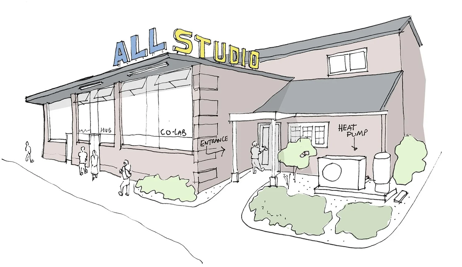 Alleyn's All Studios School Refurbishment by MAP Architecture - Sketch
