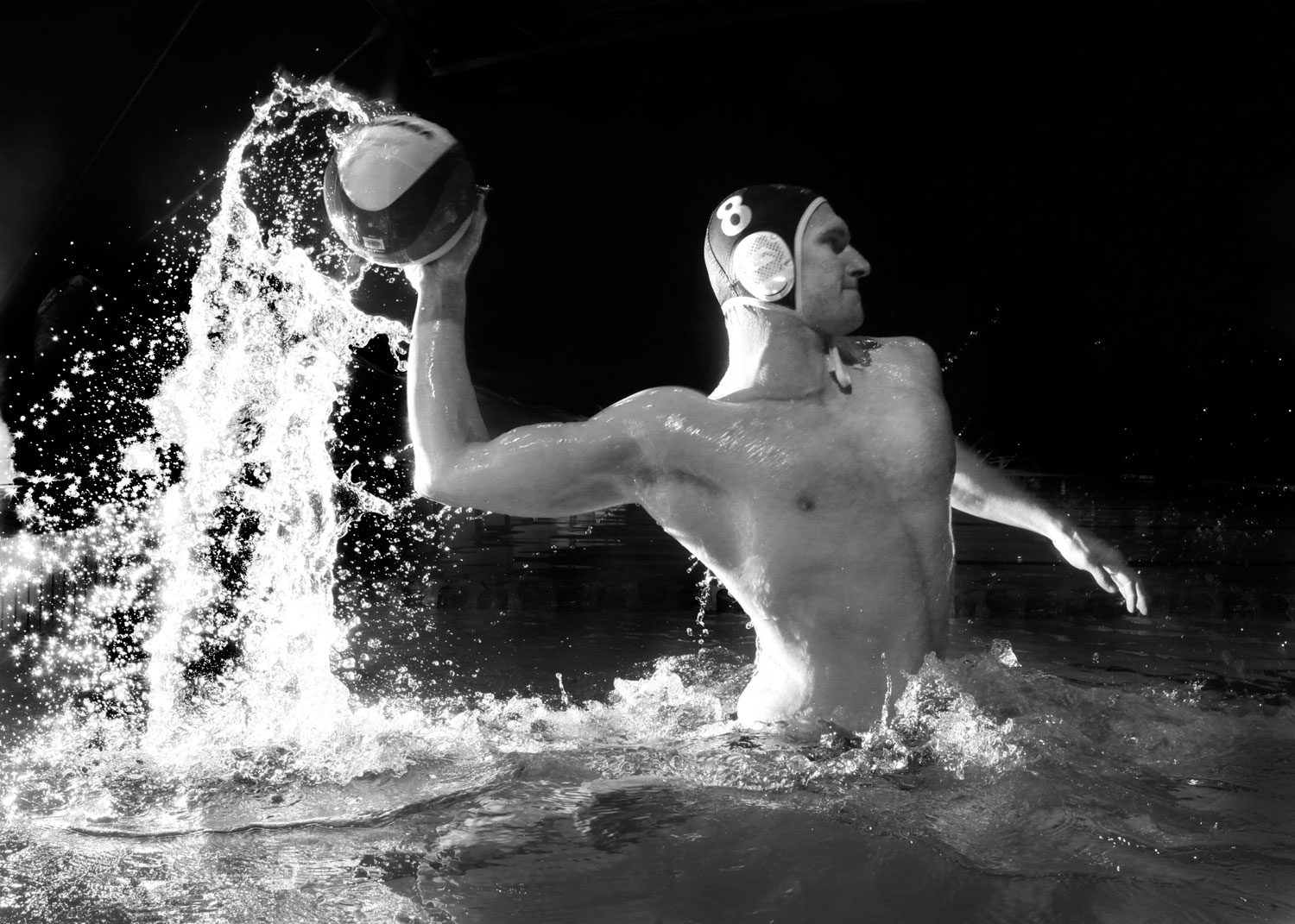 Aussie Sharks Water Polo Captain Sam McGregor poses for a photo during the 2012 London Olympic Games campaign shoot.