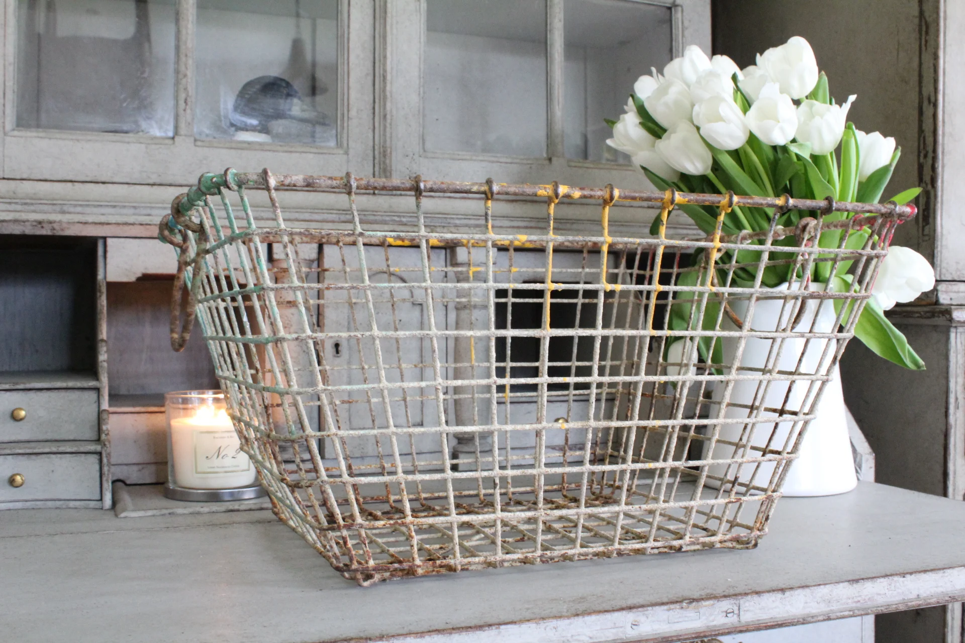 French vintage oyster baskets ( 2 available ) £35 each 