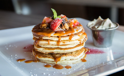 Yes, any excuse for a picture of pancakes...