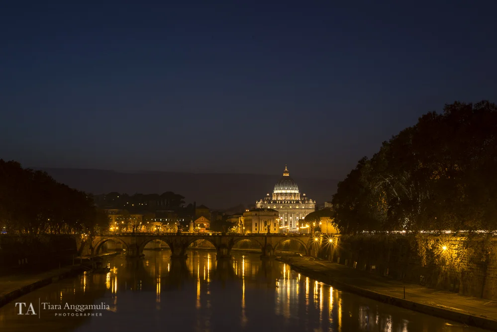 A view towards St Peter's basilica.