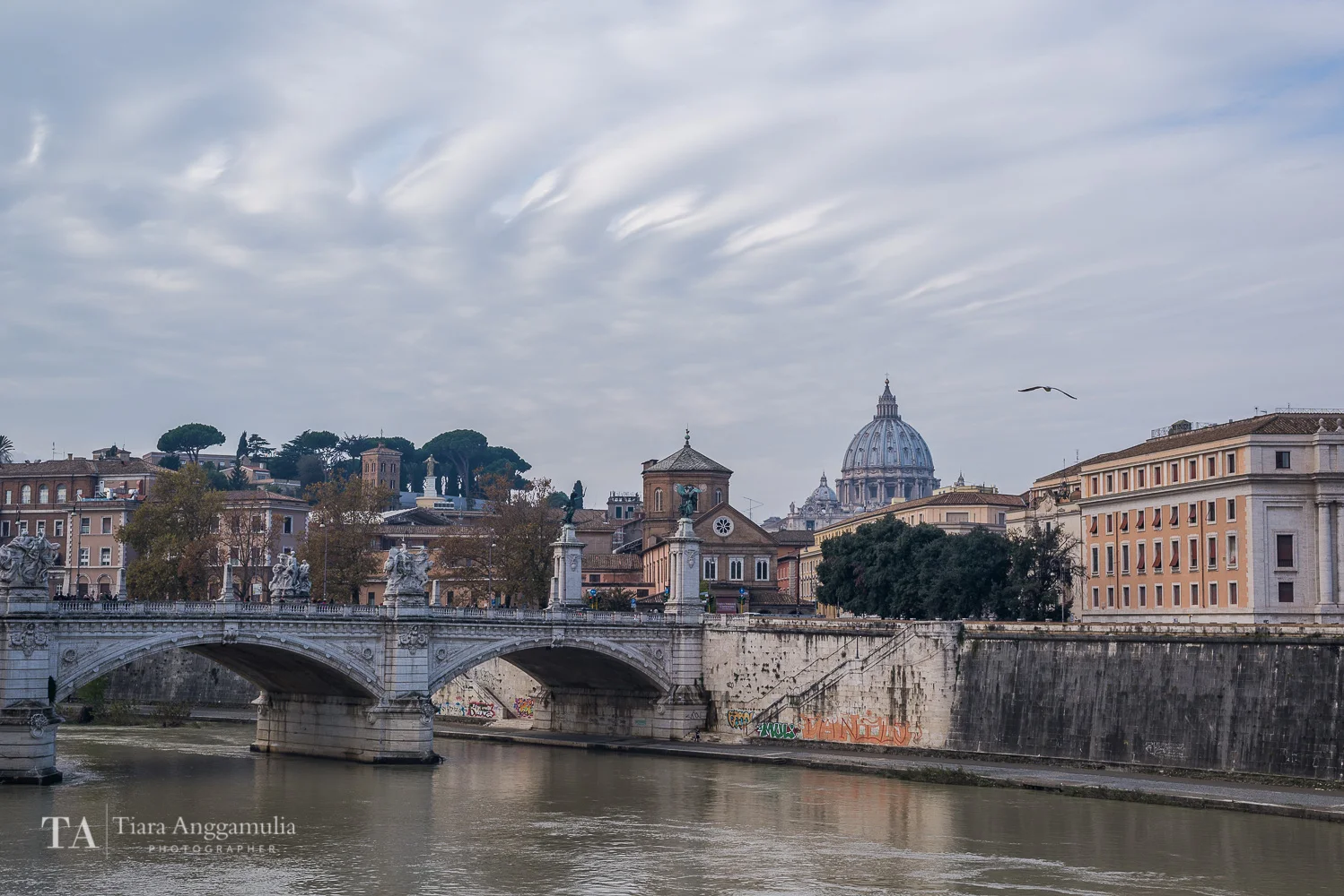 The cityscape of Rome.