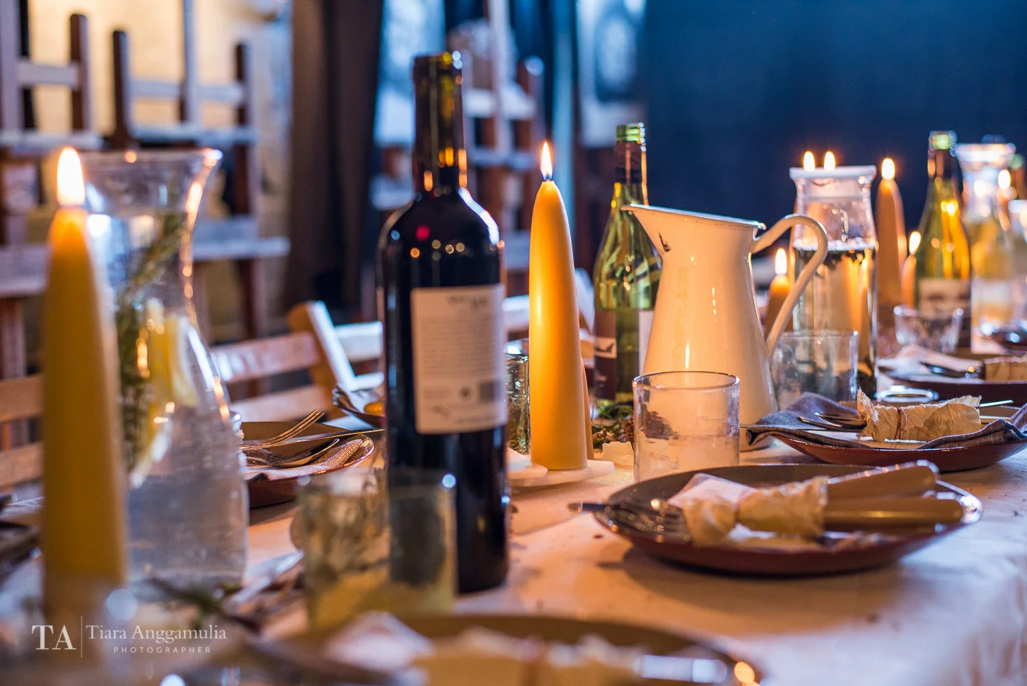 Dinner table at Kinfolk gathering dinner.