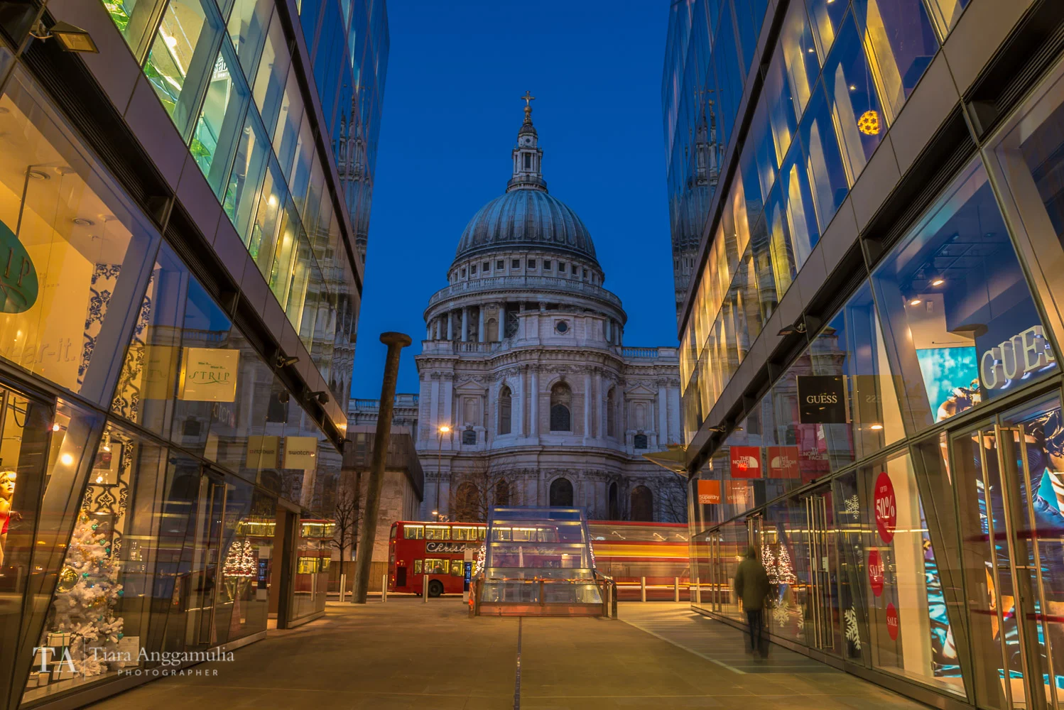 A view towards St Paul's Cathedral.