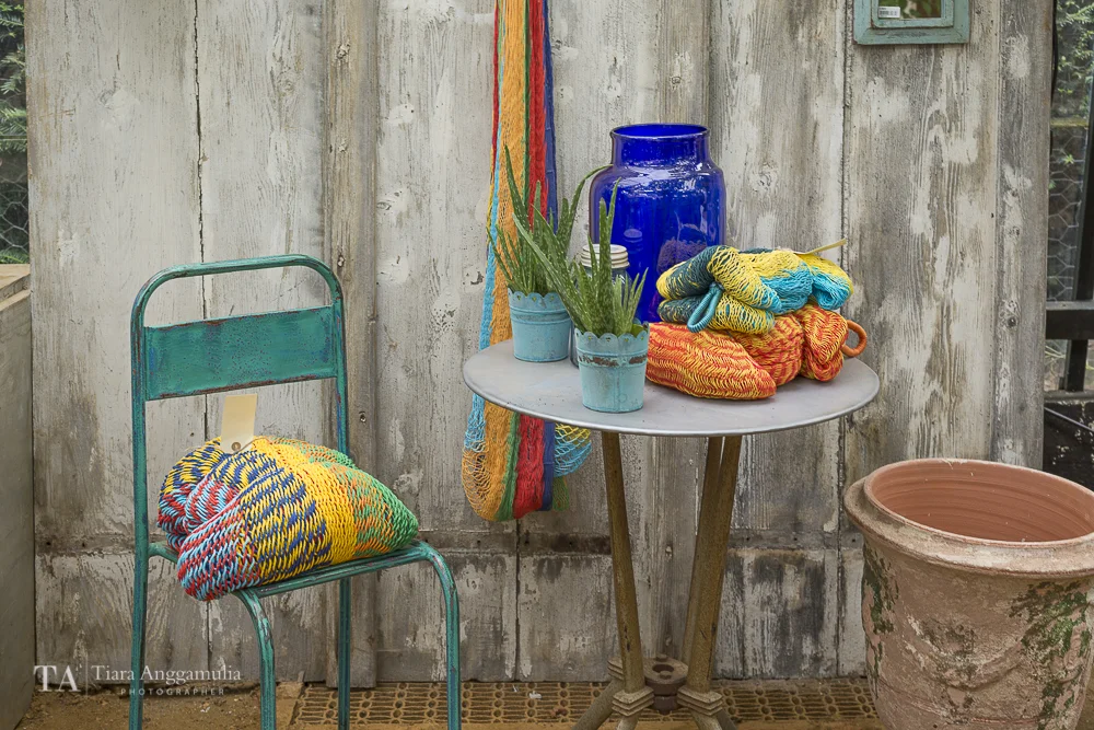 Beautiful summer colours in Petersham nurseries shop.
