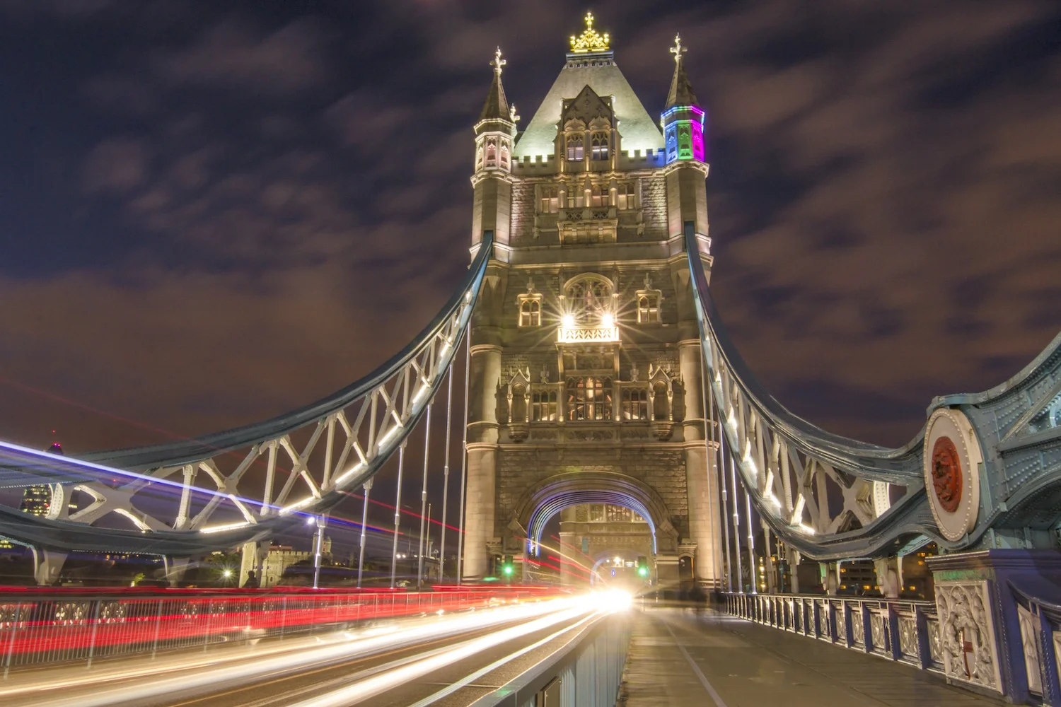 Tower bridge at sunset.