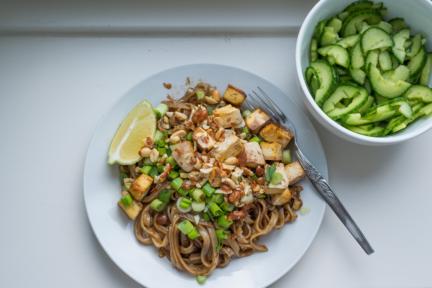  Home-made tofu drunken noodle. 