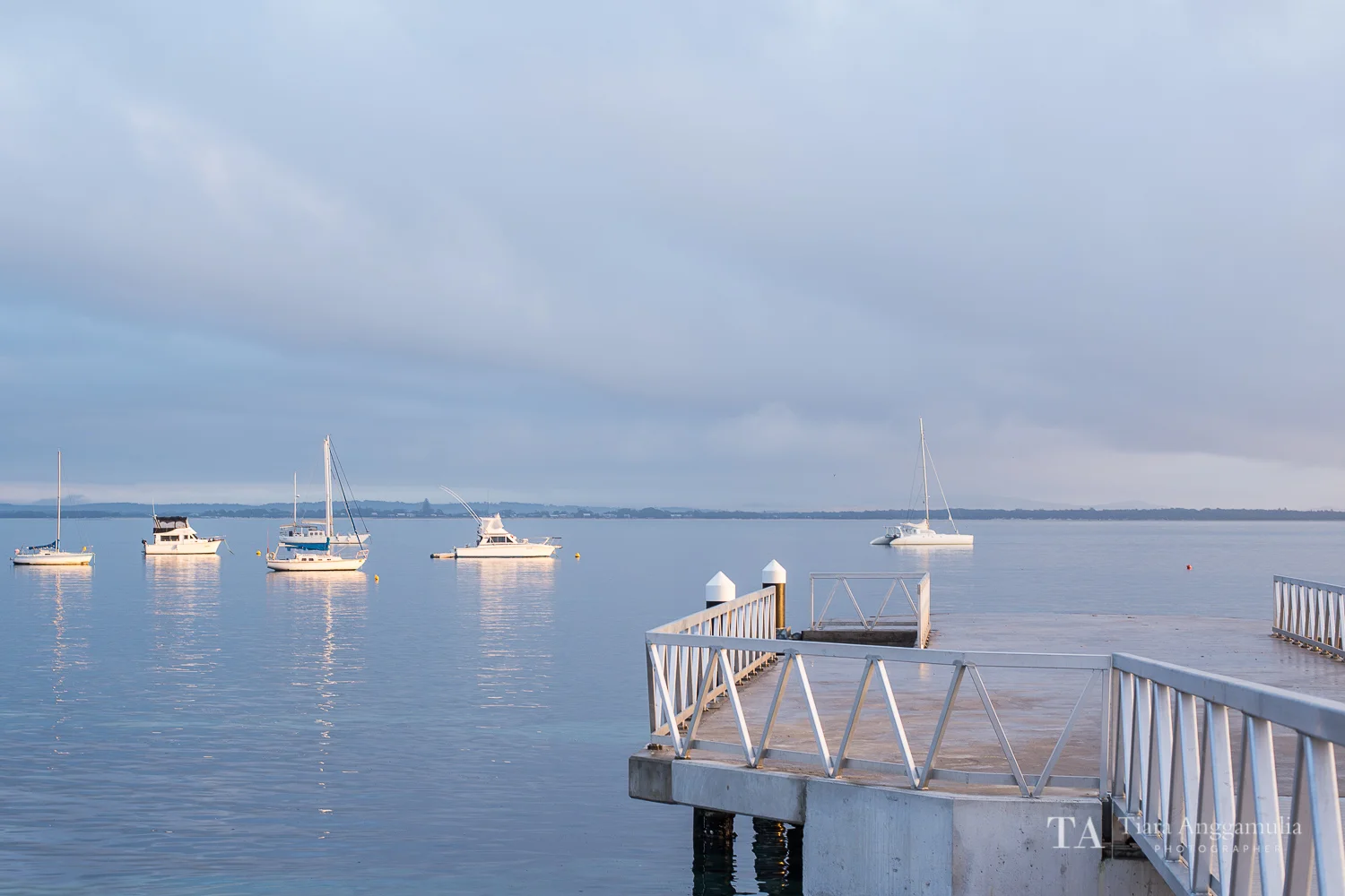 A view from the pier at Shoal Bay.