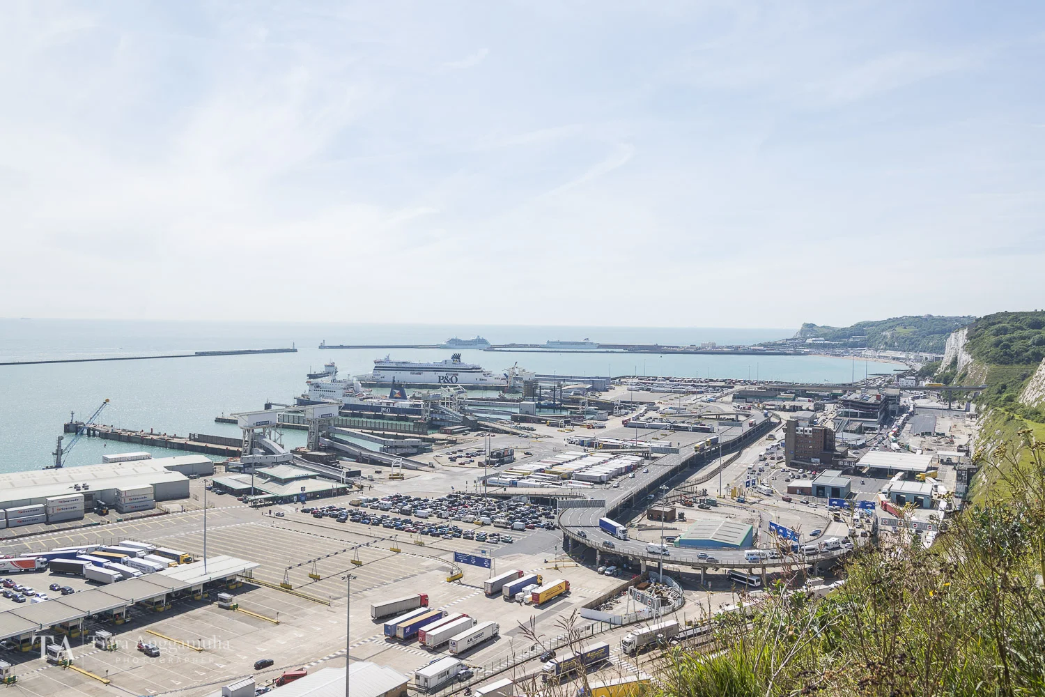 The busy port of Dover.