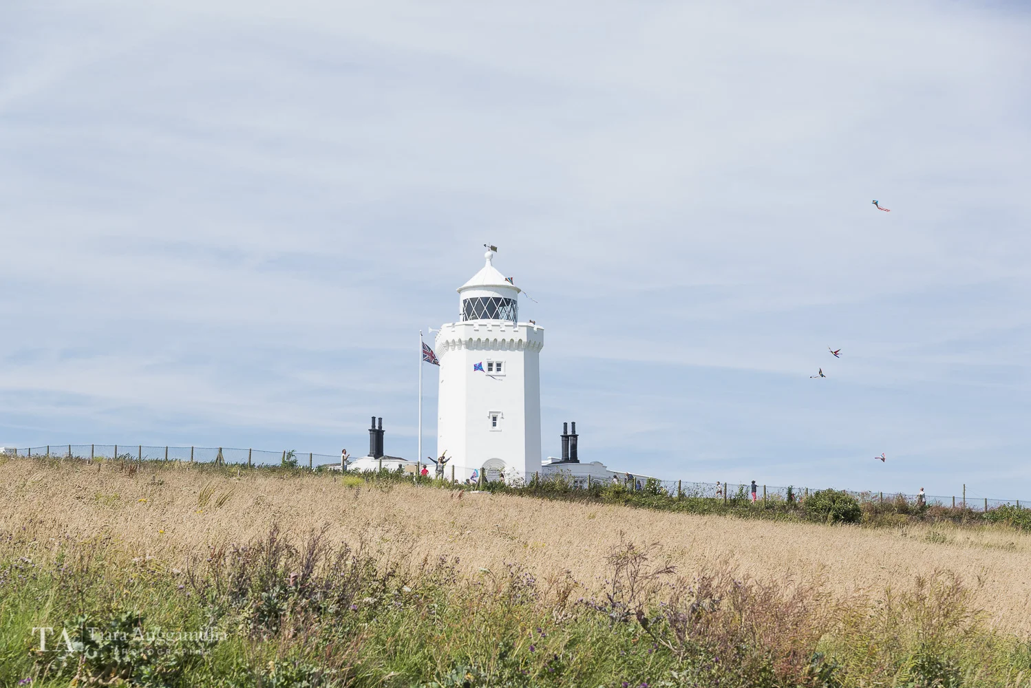 A view towards South Foreland Lighthouse.