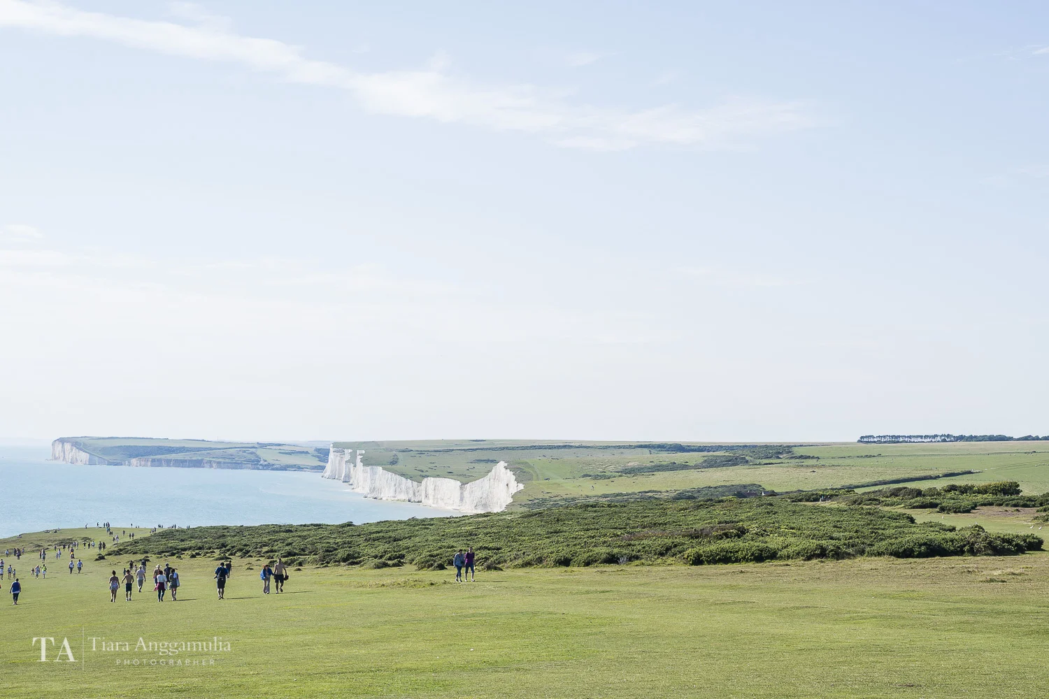 Looking down towards the Seven Sisters.