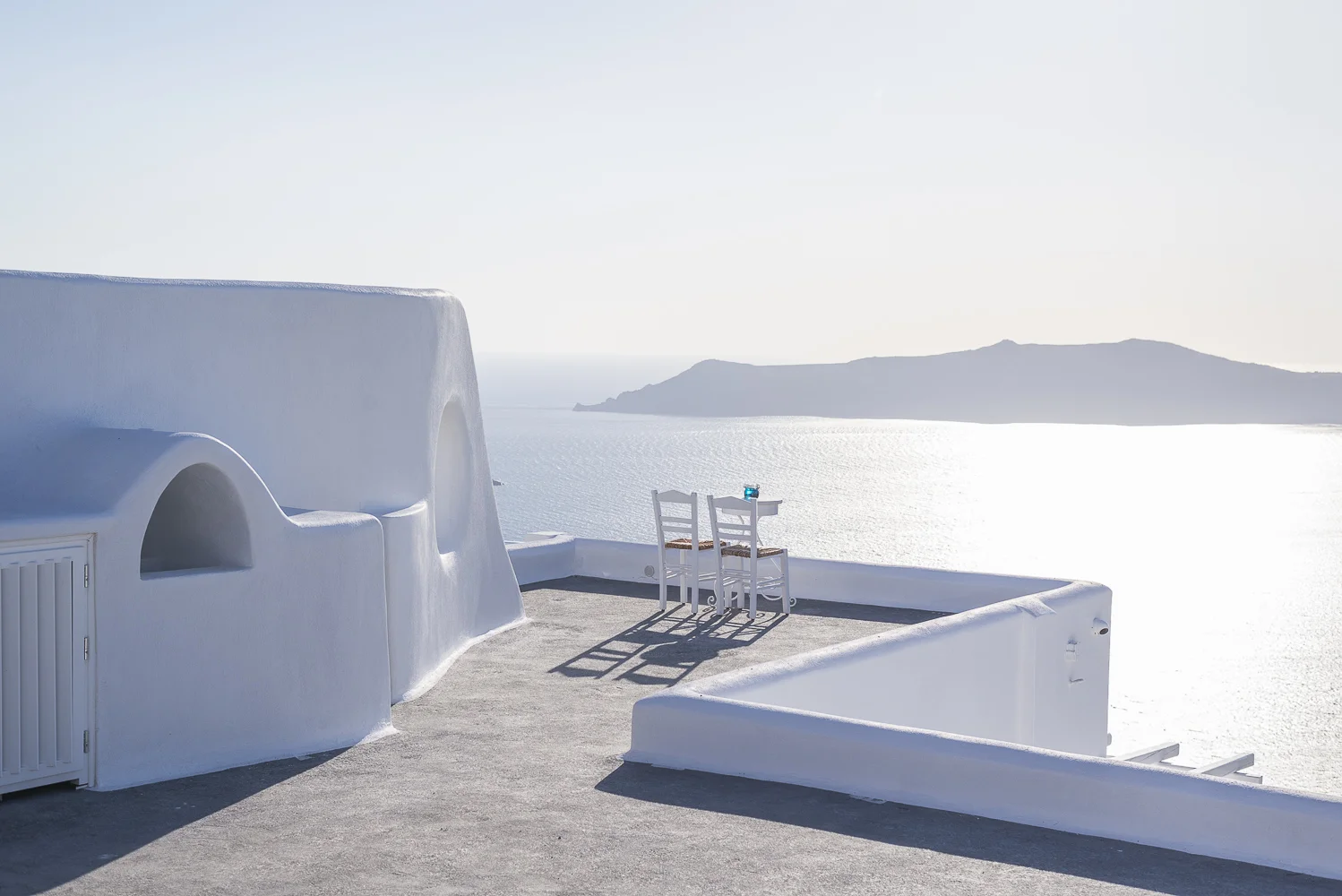 View from a terrace towards the Caldera.