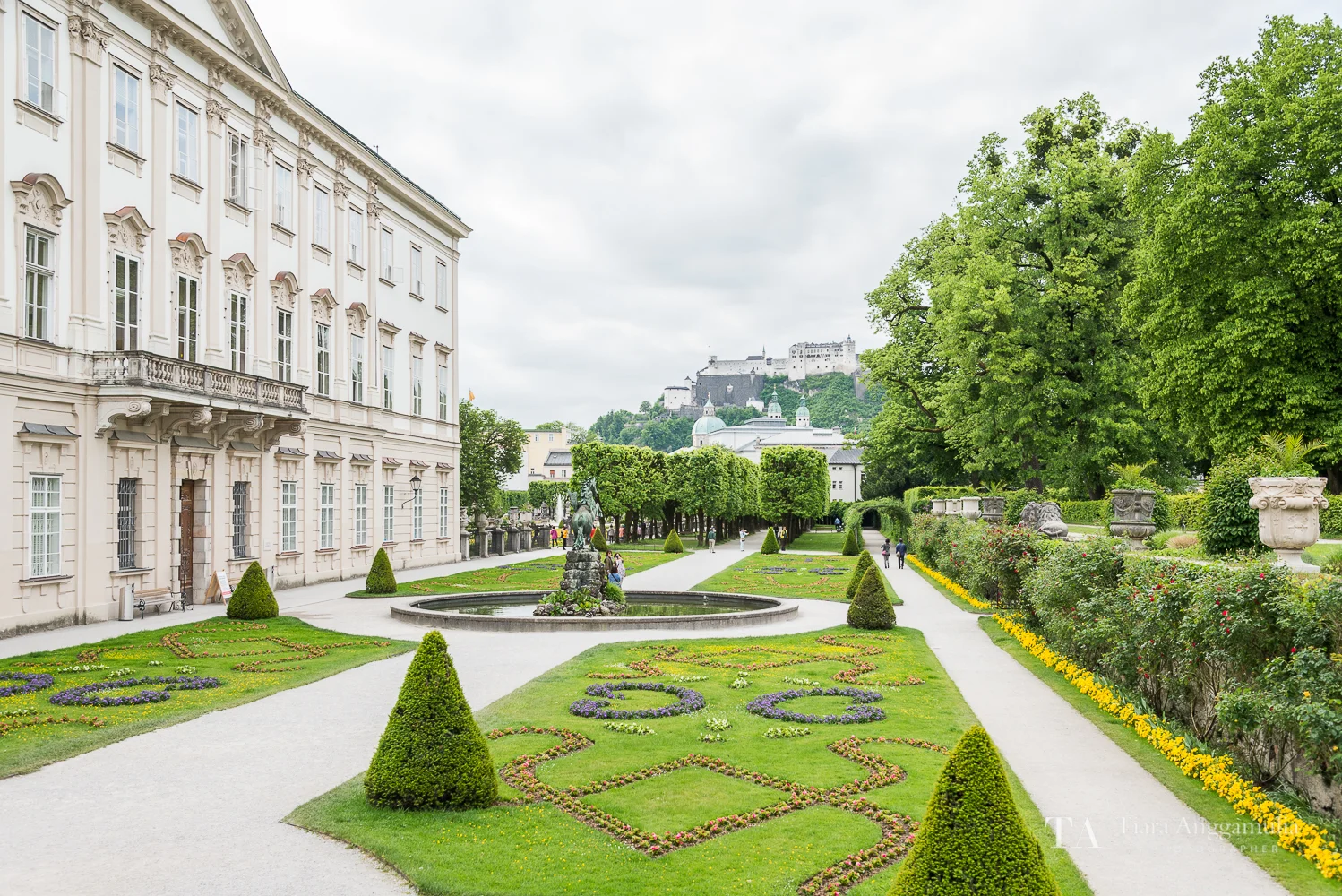 A view towards the Mirabell Garden.