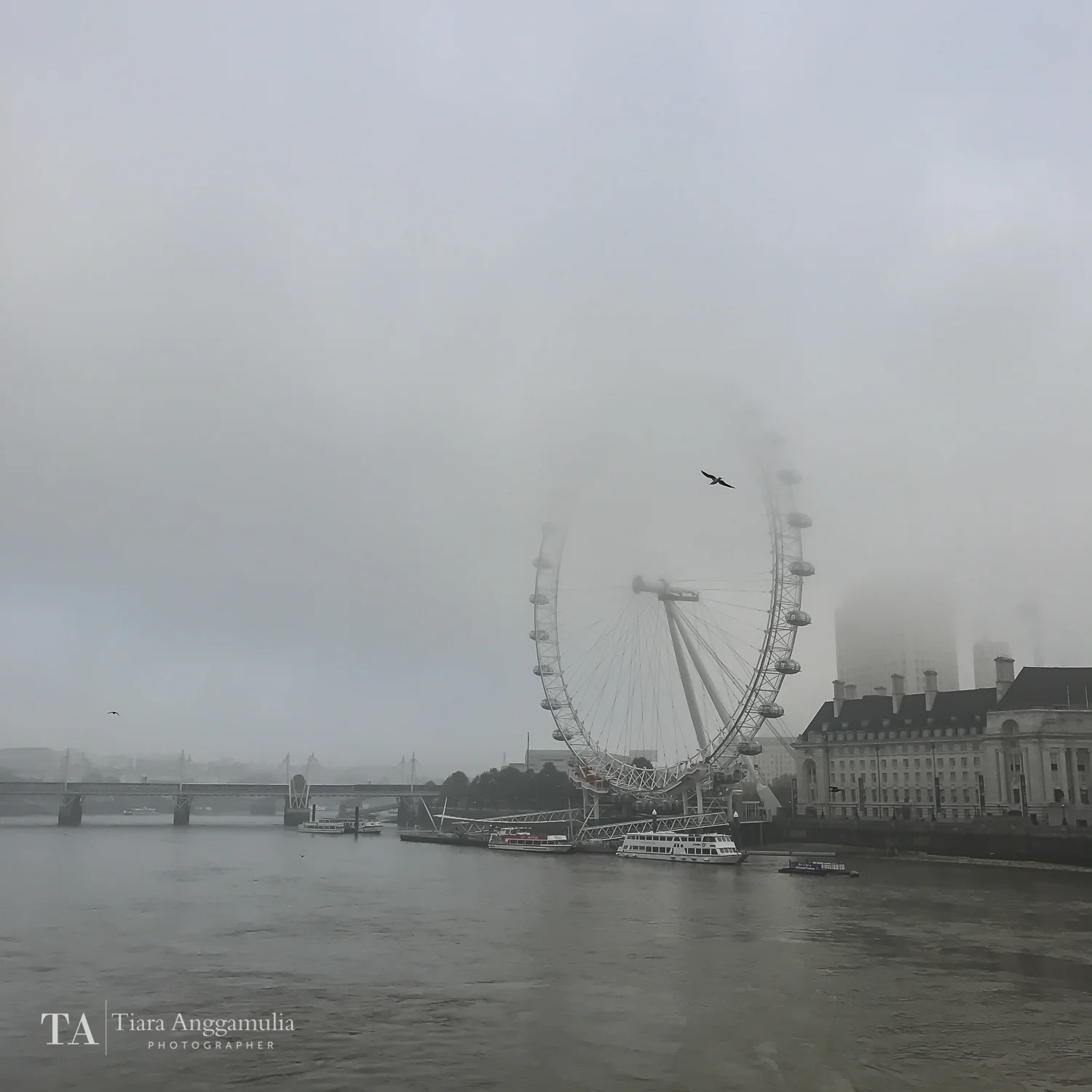 A view towards the London Eye.