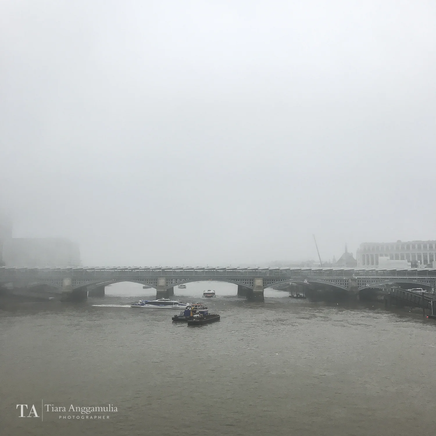 A view towards Blackfriars Bridge.