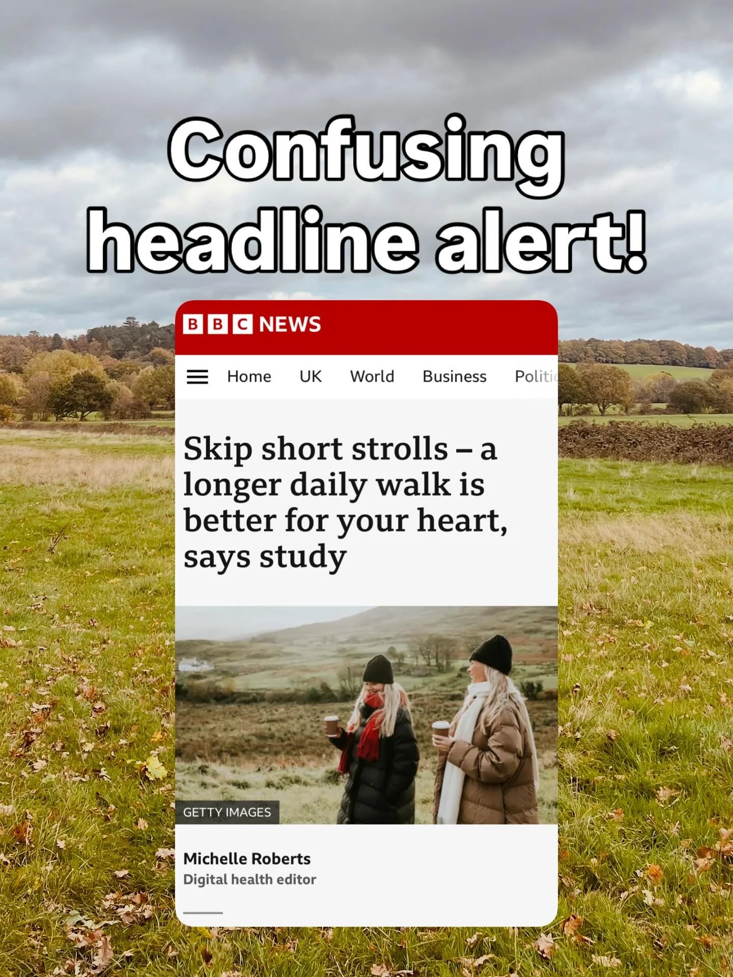 Saw this @bbcnews article this morning saying &ldquo;Longer walks are better&rdquo; and thought, cool, I&rsquo;m going to be organising some 4-5 hour walks for my clients in the Surrey Hills next year.

Then I read it&hellip;and &ldquo;longer&rdquo; 