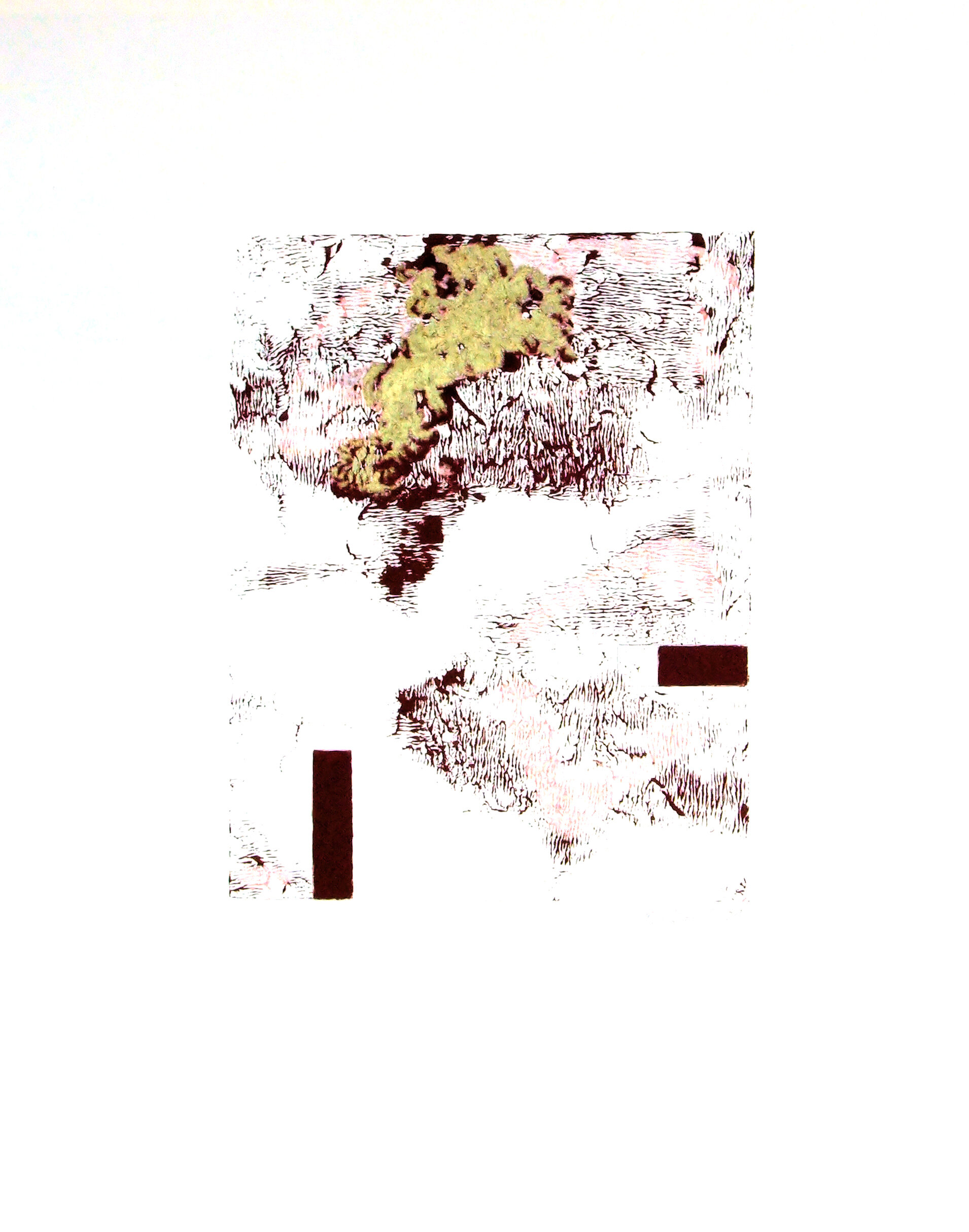 "Gartenblick", 2021, Acryl auf Papier, 38 x 24 cm