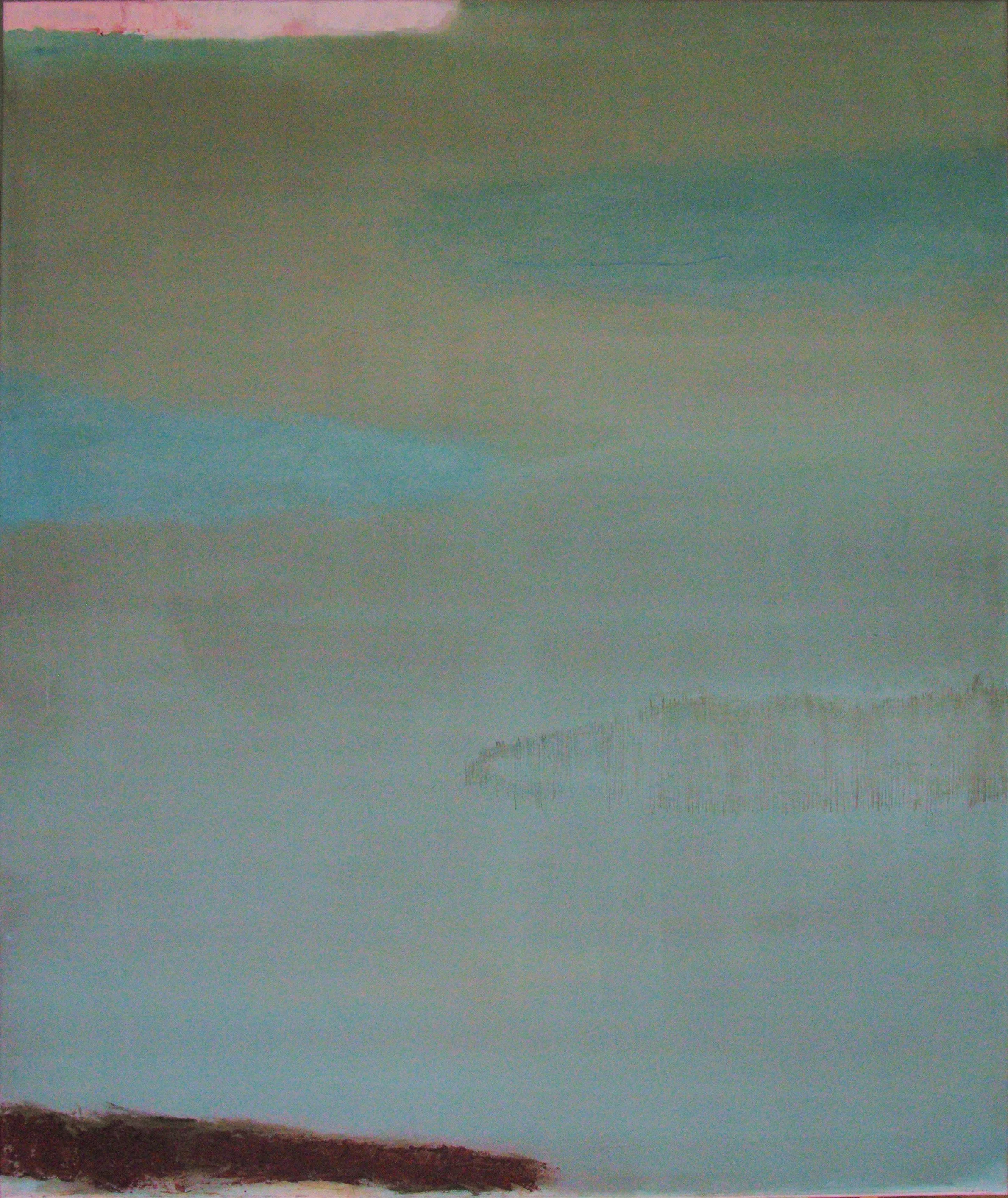 Fließende Formen, 2025, Öl auf Leinwand, 100 x 120 cm
