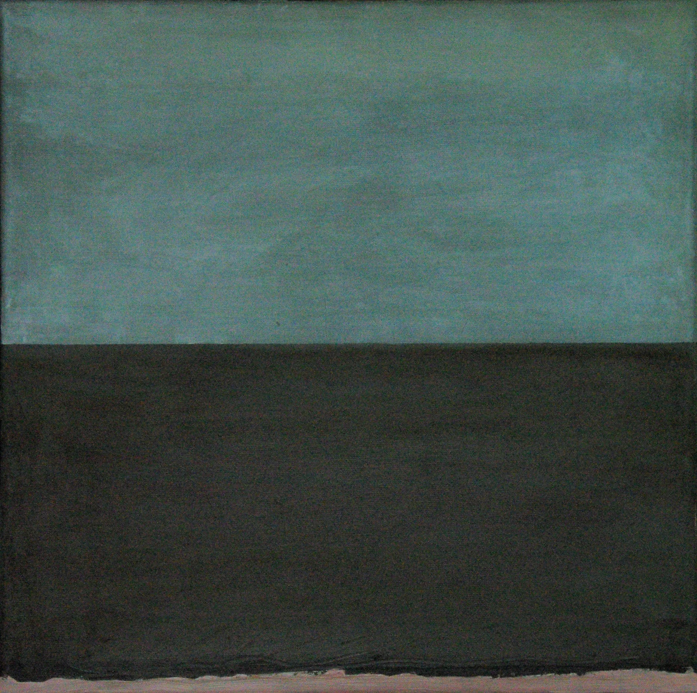 Rosa Linie, 2025, Öl auf Leinwand, 40 x 40 cm