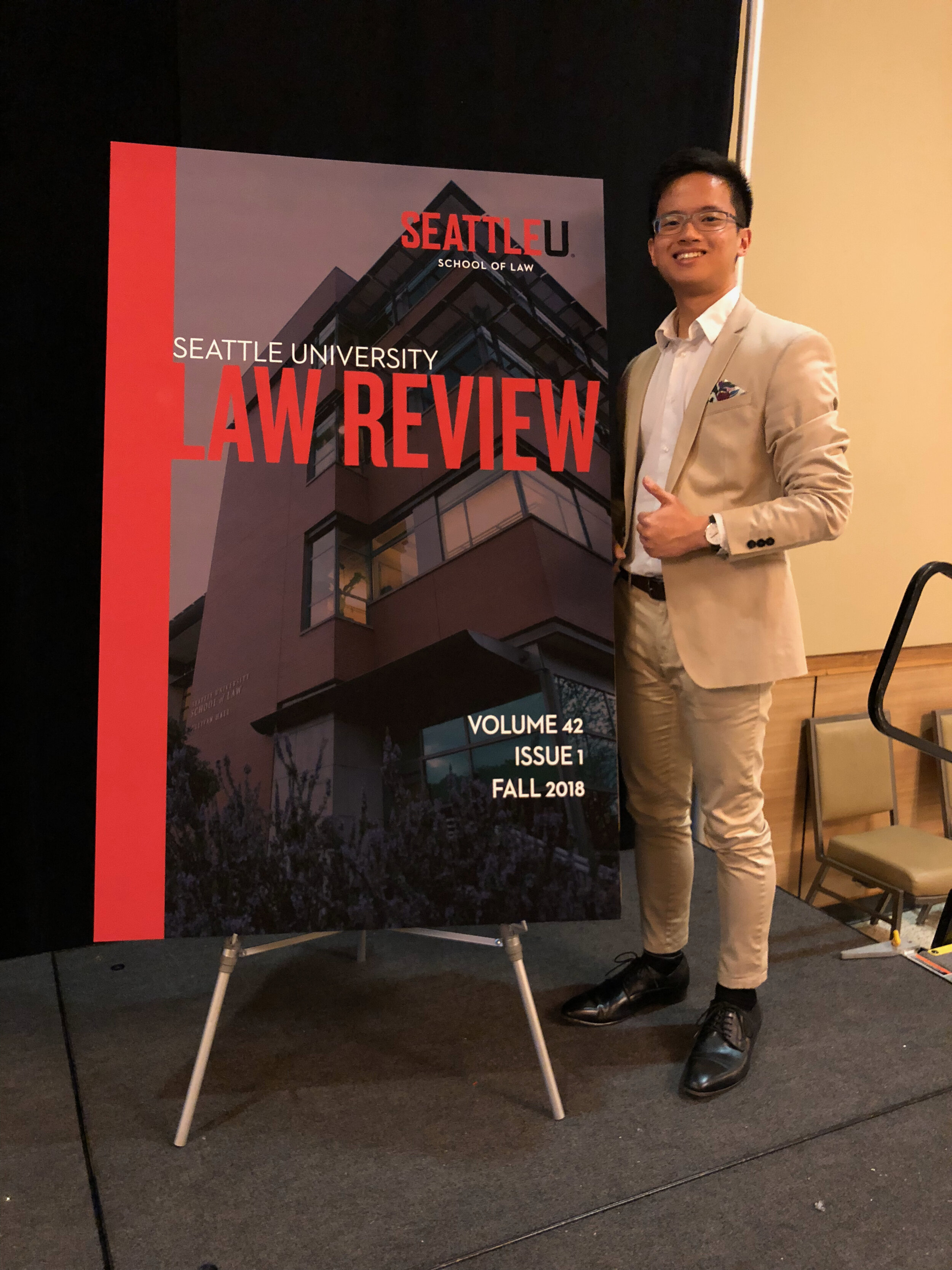 At the SU School of Law annual gala dinner, unveiling the new cover.