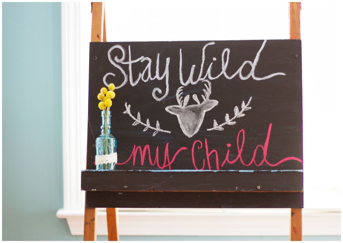 Of course my love for calligraphy came through with chalkboard signs. :)