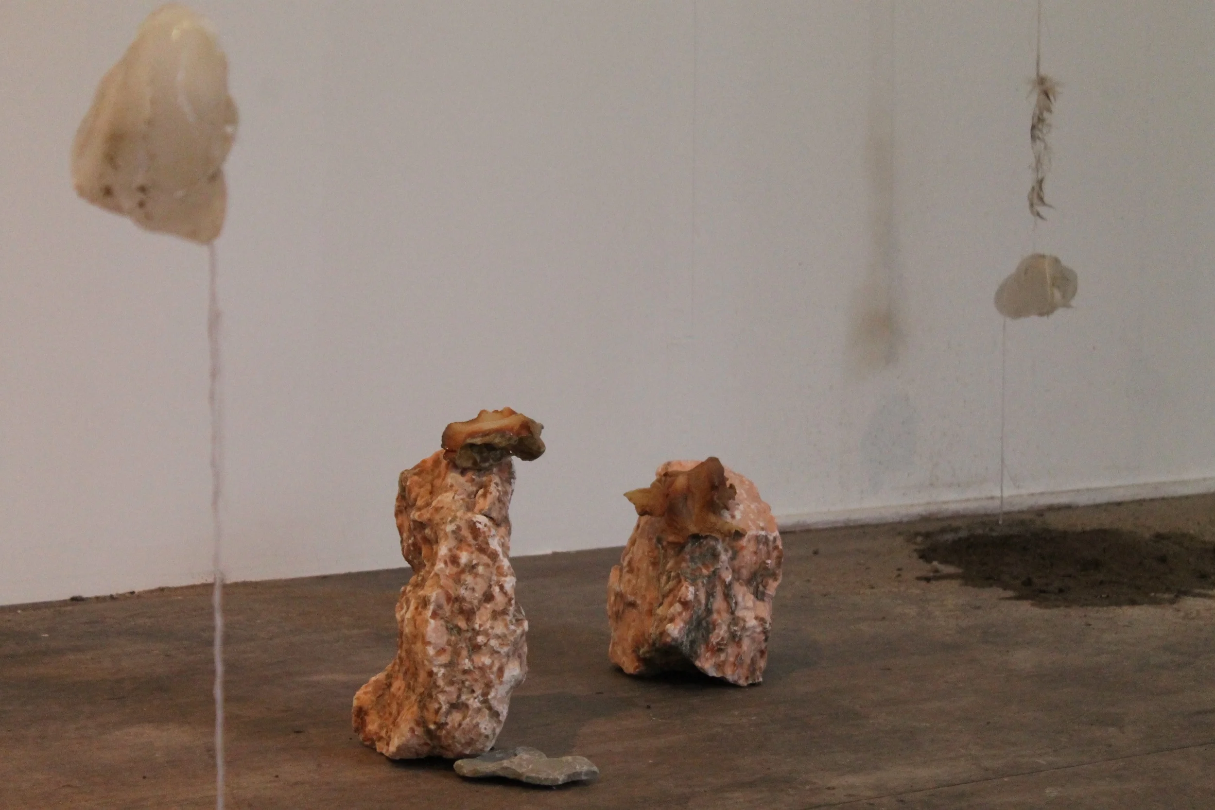 Detail: Ice, Anagama ceramics, rocks