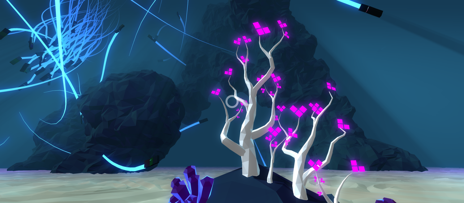 VR isn't all about games. Check out this meditative VR experience, Deep, in which you control the relaxing experience with deep diaphragmatic breathing. Click the image to open in new window.