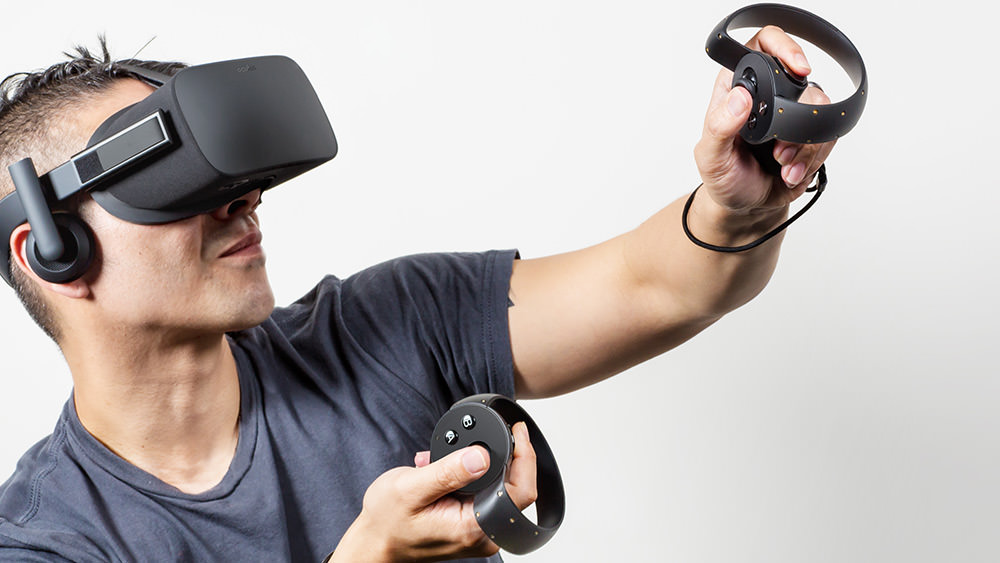 The Oculus Rift consumer version, with Oculus Touch. Click to see Oculus' press conference. Video will start at the Touch reveal