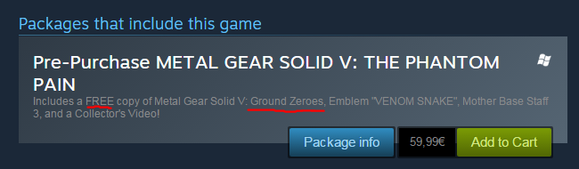Getting a free and known game is one of the better pre-order deals you can find, but you're still trusting that the new game will be good. In the Phantom Pain's case, the reviews have already gone out and are generally 10/10, so rest easy here.