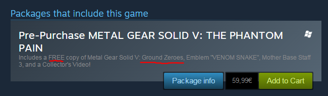  Getting a free and known game is one of the better pre-order deals you can find, but you're still trusting that the new game will be good. In the Phantom Pain's case, the reviews have already gone out and are generally 10/10, so rest easy here. 