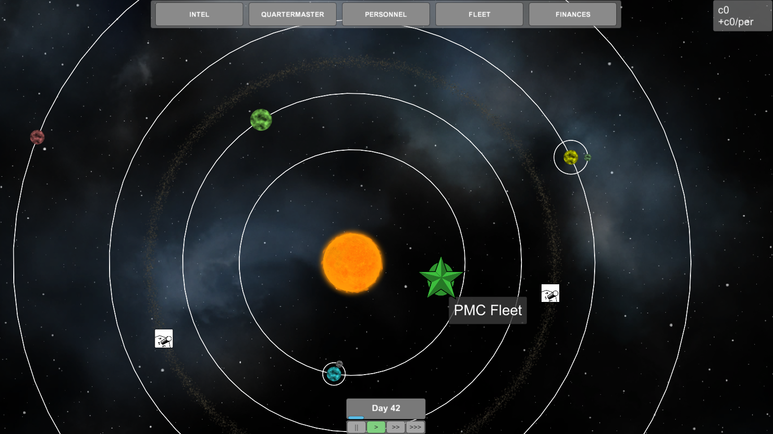 An early prototype for the strategy map in Crow's Nest.