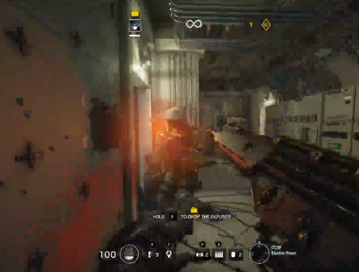 Back to the wall + gun reloading + bomber comes around the corner = dead!