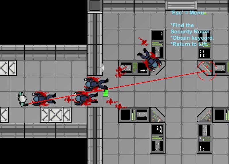 'Teluma'. Actually just an update of an earlier game jam. Stealth/action reverse-roguelike.