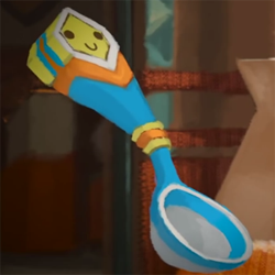 Amongst a stellar cast of larger-than-life characters, it's the talking cutlery that stand head and shoulders above the rest (at 6 inches tall)