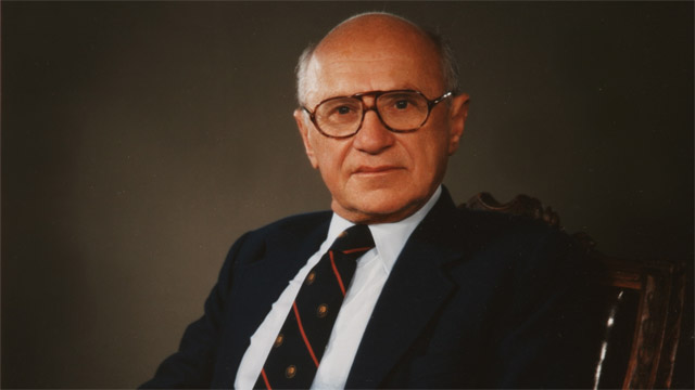  Milton Friedman. Winner of the 1976 Nobel Prize for Economics. 